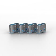 Adaptor lindy ly-40452, usb port locks 4x, blue,  Cabluri periferice | electropc.ro