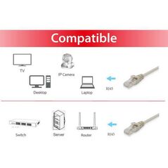 Equip 625413 cat.6 u/utp patch cable, 0.25m , beige, 8.34x11.68x250mm,  Cabluri retea | electropc.ro