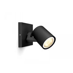 Spot led extensie philips hue runner, bluetooth, gu10, 5w, (50w), 350 lm, lumina alba (2200-6500), ip20, 11cm, metal, negru,  Lampi de interior | electropc.ro