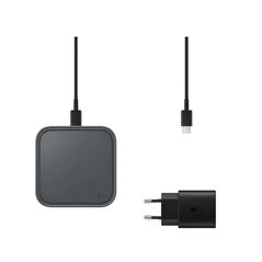 Wireless charger pad 15w super fast wireless charge  travel adapter 25w super fast charge  usb-c to usb-c cable  1m - black,  Incarcatoare telefoane | electropc.ro