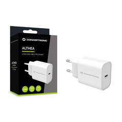 Conceptronic althea07w 1-port 20w usb-c pd charger, 40.2 x 43.5 x 26 mm,  Incarcatoare telefoane | electropc.ro