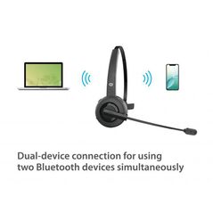 Conceptronic polona03bd bluetooth mono headset with charging dock, noise cancelling microphone, 146.1 x 168.45 x 52 mm,  Casti audio | electropc.ro