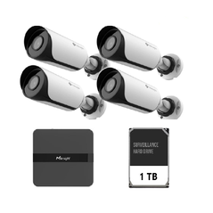 Kit de supraveghere video milesight 4 camere bullet ms-c2964-upd + nvr ms-n1004-upc,  Camere supraveghere IP | electropc.ro