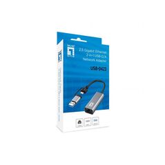 Levelone usb-0423  2.5 gigabit ethernet 2-in-1 usb-c/a network adapter, 59 x 25 x 14 mm,  Access point & Range Ext. | electropc.ro