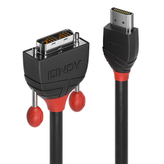 Cablu lindy hdmi to dvi-d cable, lungime 5m, rezolutie maxima 1920x1200@ 60hz, latime de banda suportata 4.95 gbps, negru,  Cabluri video | electropc.ro