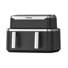 Friteuza dubla cu aer cald heinner haf-ddb9bk26, putere: 2600w, capacitate: 9l, control digital individual, temperatura: 80-220 grade c, timer 60 min, 10 programe presetate, auto-oprire, negru,  Friteuze | electropc.ro