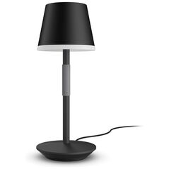 Lampa led rgb philips hue go, bluetooth, cu acumulator, 6w, 530 lm, lumina alba si color (2000-6500k), ip20, 35cm, metal, negru,  Lampi de interior | electropc.ro