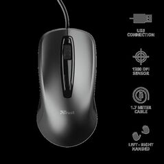 Mouse trust carve, usb mouse, negru,  Mouse | electropc.ro