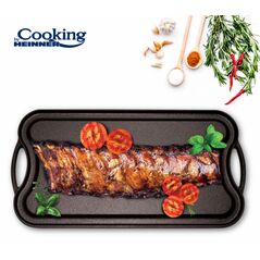 Tava grill/plita fonta pura, 51x26x2.5 cm, cooking  by heinner,  Tigai si seturi | electropc.ro
