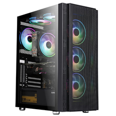 Carcasa gaming serioux quantum, tip middle tower, capac superior cu filtru magnetic de praf, panoul lateral: sticla securizata, sasiu: spcc 0.6t, usb2.0x2+hd audio, usb 3.0 x1, porturi rezervate pentru ventilator:, față: 3 x ventilatoare fixe de 120mm(inc,  Carcase | electropc.ro
