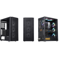 Carcasa gaming serioux quantum, tip middle tower, capac superior cu filtru magnetic de praf, panoul lateral: sticla securizata, sasiu: spcc 0.6t, usb2.0x2+hd audio, usb 3.0 x1, porturi rezervate pentru ventilator:, față: 3 x ventilatoare fixe de 120mm(inc,  Carcase | electropc.ro