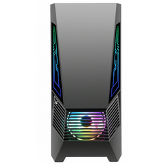 Carcasa gaming serioux rogue, tip middle tower, mesh si banda argb, capac superior cu filtru magnetic de praf, panoul lateral: sticla securizata, sasiu: spcc 0.6t, usb2.0x2+hd audio, usb 3.0 x1, porturi rezervate pentru ventilator:, față: 1 ventilator rgb,  Carcase | electropc.ro