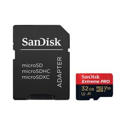 Carde de memorie micro secure digital sandisk extreme pro, 32gb, uhs-i, class 10 + adaptor,  Carduri memorie | electropc.ro