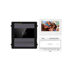 Kit videointercom ip hikvision ds-kis704ey/al; kit-ul contine: 1x ds- kh7300ey-wte2/wh, 1x ds-kd-acw1, 1x ds-kd7003ey-ime2/al, 1x ds- ksd7040ey, 1x 36w din rail psu, 1x 32gb tf card, caracteristici post exterior: 2mp hd camera, ir, wdr, microfon inclus, d,  Video | electropc.ro