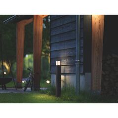 Stalp led pentru iluminat exterior philips stock, 6w, 600 lm, lumina calda (2700k), ip44, 770x104mm, antracit,  Aplice de exterior | electropc.ro