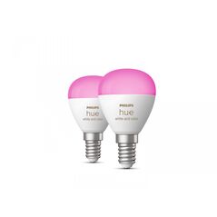 2 becuri led rgb inteligente philips hue p45, bluetooth, e14, 5.1w, 470 lm, lumina alba si color (2000-6500k),  Becuri si Tuburi LED | electropc.ro