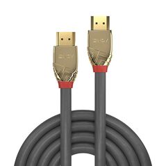 Cablu lindy 5m ultra high speed hdmi gold line, rezolutie maxima 10240x4320@120hz 4:2:0 12bit, latime de banda suportata 48gbps, gri,  Cabluri periferice | electropc.ro