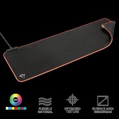 Mouse pad trust gxt 764 glide-flex flexible rgb, xxl, negru,  Mousepad | electropc.ro