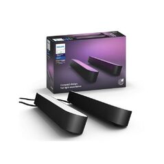 Pachet 2 lampi led rgb philips hue play, 6.6w, 530 lm, lumina alba si color (2000-6500k), ip20, 25.3cm, negru,  Lampi de interior | electropc.ro