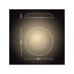 Plafoniera led philips hue still, bluetooth, 22.5w (204w), 2500 lm, lumina alba (2200-6500k), ip20, metal/plastic, 39.1cm, argintiu, intrerupator cu variator inclus,  Lampi de interior | electropc.ro