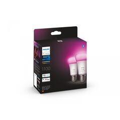2 becuri led rgb inteligente philips hue a60, bluetooth, e27, 9w (75w), 1100 lm, lumina alba si color (2000-6500k),  Becuri si Tuburi LED | electropc.ro