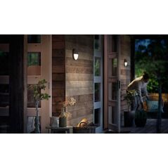 Aplica led pentru exterior cu senzor de miscare philips capricorn, 6w (47w), 600 lm, lumina calda (2700k), ip44, 78x214mm, antracit,  Aplice de exterior | electropc.ro
