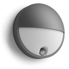 Aplica led pentru exterior cu senzor de miscare philips capricorn, 6w (47w), 600 lm, lumina calda (2700k), ip44, 78x214mm, antracit,  Aplice de exterior | electropc.ro