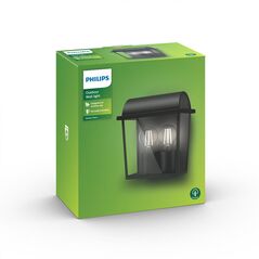 Aplica pentru exterior philips harvest up, 2xe27, max 2x42w, ip44, 127x208x229mm, negru,  Aplice de exterior | electropc.ro