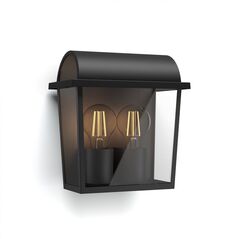 Aplica pentru exterior philips harvest up, 2xe27, max 2x42w, ip44, 127x208x229mm, negru,  Aplice de exterior | electropc.ro