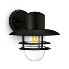 Aplica pentru exterior philips inyma, 1xe27, max 25w, ip44, 245x260x230mm, negru,  Aplice de exterior | electropc.ro