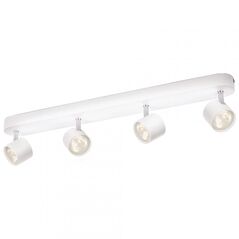 Bara cu 4 spoturi led philips myliving star, 3w (35w), 230v, lumina alba calda 2700k, 670 lumeni, durata de viata 15000 ore, ip20, culoare alb, material aluminiu,  Lampi de interior | electropc.ro
