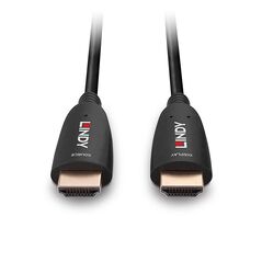 Cablu lindy hdmi 8k60, fibra optica hybrid, lungime 50m, rezolutie maxima 7680x4320@60hz 4:2:0 10bit, 3840x2160@120hz 4:4:4 10bit, latime de banda 48gbps, negru,  Cabluri video | electropc.ro