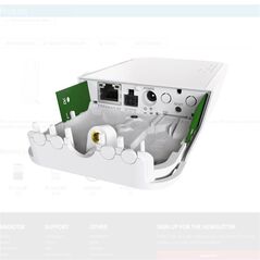 Mikrotik wap r weatherproof 2.4ghz wireless access point with a minipci-e slot, rbwapr-2nd, 1* 10/100 ethernet ports, 1* cpu core count, cpunominal frequency: 650 mhz, ram: 64 mb, flash storage: 16 mb, poe in:passive, 2* wireless 2.4 ghz number of chains,,  Access point & Range Ext. | electropc.ro