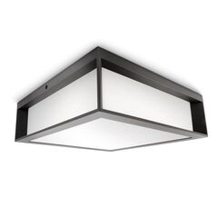 Plafoniera pentru exterior philips skies, 2xe27, max 2x42w, ip44, 260x260x81mm, antracit,  Aplice de exterior | electropc.ro