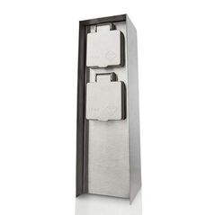 Priza pentru exterior philips mygarden rock, impamantare laterala, ip44, inox,  Accesorii iluminat de interior | electropc.ro