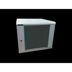 Rack 6u 600x450, dezasamblat, montare pe perete, usa din sticla, panouri laterale detasabile si securizate, culoare gri ral7035, dateup,  Cabinete metalice | electropc.ro