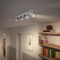 Spot led philips myliving paisley, 4xgu10, 5.5w, ip20, metal, alb,  Lampi de interior | electropc.ro