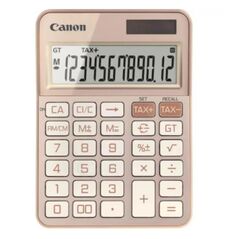"""calculator birou canon ks-125kb-rg, rose gold, 12 digits, 29 keys, dual power solar+baterie, m+, m-,rm/cm, tax+, tax-, baterie:lr44 x 1pc, dimensiuni: 147 x 106 x 25mm, greutate: 116g, auto power off-7 min.""",  Calculatoare birou | electropc.ro