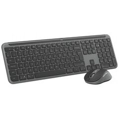Kit wireless logitech mk950 signature slim combo, rezolutie mouse 4000 dpi, baterii mouse 1x aa (inclusa), tastatura wireless 2.4 ghz, baterii 2 x aa (incluse), gri,  Kit mouse tastatura | electropc.ro