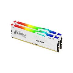 Memorie kingston 64gb ddr5 6000mhz cl30 dual channel kit fury beast rgb white,  Memorii RAM Desktop | electropc.ro