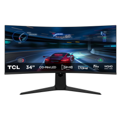 Monitor tcl 34" 34r83q, curvature: 1500r, diagonal (inch): 34, diagonal (cm): 86, aspect ratio: 21:9, panel: qd-mini led, resolution: 3440x1440, refresh rate: 170hz, response time gtg: 1ms, brightness (max): 1600 cd/m², contrast (static) : 4000:1, viewing,  Monitoare LED | electropc.ro