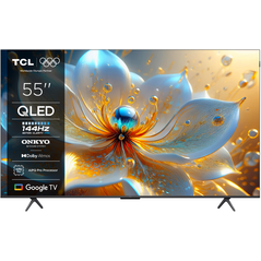 Televizor tcl qled 55t8c, 139 cm, smart google tv, 4k ultra hd, (model 2025),  Televizoare | electropc.ro