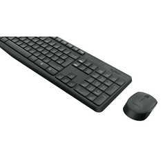 Kit tastatura + mouse wireless logitech mk235, interfata usb, distanta de operare pana la 10m, 100 taste, rezolutie mosue 1000 dpi, gri,  Kit mouse tastatura | electropc.ro