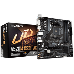 Placa de baza gigabyte a520m ds3h ac am4, 4x ddr4, 1x pcie 3.0 x16 2x pcie 3.0 x1, 1x m.2, 4x sata 6gb/s, matx,  Placi de baza | electropc.ro