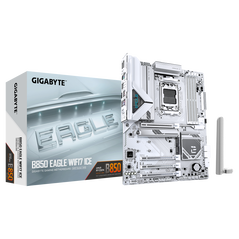 Placa de baza gigabyte b850 eagle wifi7 ice am5, 4x ddr5, 1x dp 1x hdmi, 1x pcie 5.0 x16 1x pcie 4.0 x16 2x pcie 3.0 x16, 3x m.2, 4x sata 6gb/s, atx,  Placi de baza | electropc.ro