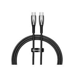 Cablu alimentare si date baseus glimmer, fast charging data cable pt.smartphone, usb type-c la usb type-c 100w, 1m, negru,  Cabluri periferice | electropc.ro
