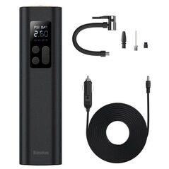 Compresor auto baseus super mini, alimentare 12 v bricheta auto, display led, presiune maxima 3 bar, negru,  Compresoare | electropc.ro