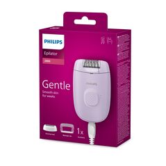 Epilator cu fir philips seria 2000 bre237/00, 1 viteza, 2 accesorii, retea, lila, l x a x i (mm) 110x40x145,  Epilatoare | electropc.ro
