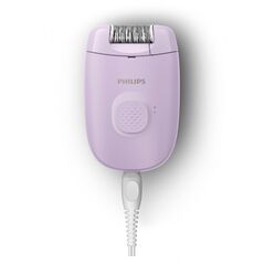 Epilator cu fir philips seria 2000 bre237/00, 1 viteza, 2 accesorii, retea, lila, l x a x i (mm) 110x40x145,  Epilatoare | electropc.ro