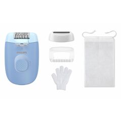 Epilator cu fir philips seria 4000 bre247/00, 2 viteze, 4 accesorii, retea, albastru, l x a x i (mm) 50x120x145,  Epilatoare | electropc.ro
